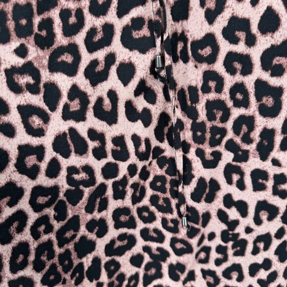 Torrid Leopard Print Zip Front 3/4 Sleeve Challis Shirt Dress Women’s Size 2 - Picture 6 of 12